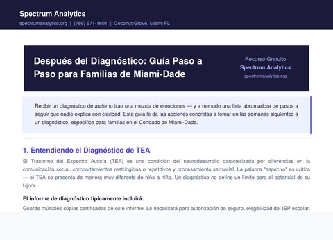 Después del Diagnóstico: Guía Paso a Paso para Familias de Miami-Dade preview